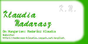 klaudia madarasz business card